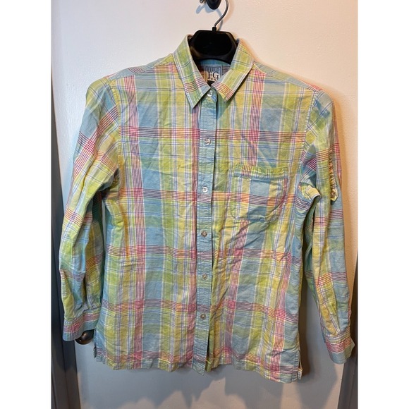 Field Gear Womens Button Down Shirt Plaid Size‎ M - Picture 1 of 4